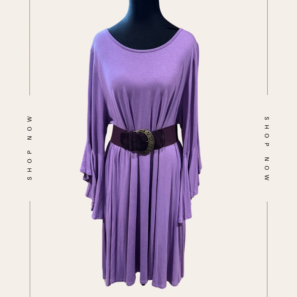 NWT- Beeson River Plus - Purple Oversized Boho Dress women's 2XL